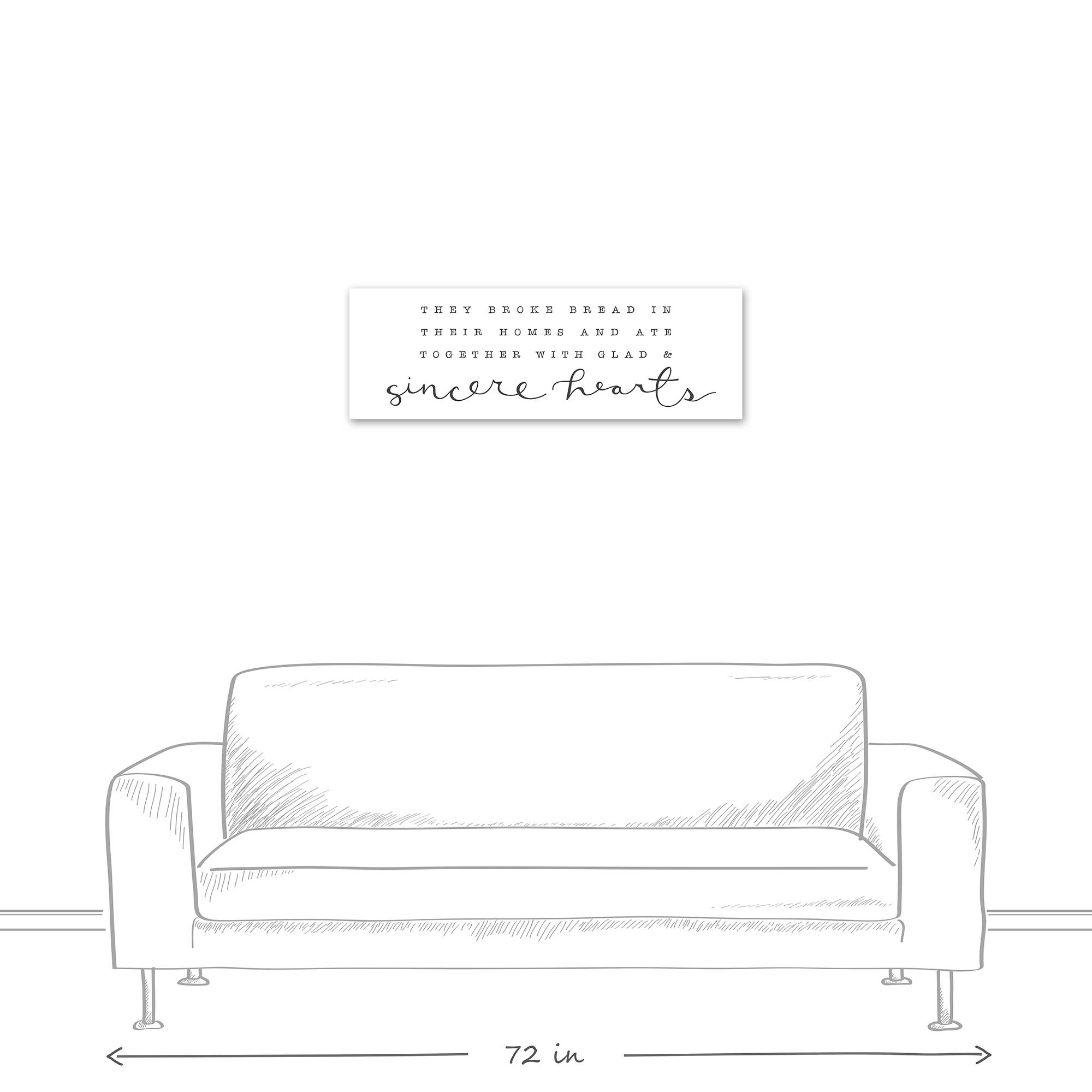 Sincere Hearts 12" x 36" Canvas Wall Art
